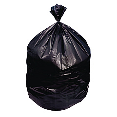 Heritage Linear Low-Density Can Liners, 30 gal, 0.9 mil, 26" x 42", Black, Flat Pack, 200/Carton (HERD5242TK)