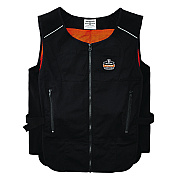 ergodyne Chill-Its 6255 Lightweight Phase Change Cooling Vest, Cotton/Polyester, 2X-Large/3X-Large, Black (EGO12124)