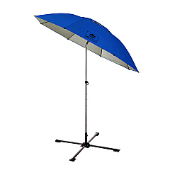 ergodyne SHAX 6199 Lightweight Work Umbrella and Stand Kit, 90" Span, 92" Long, Blue Canopy (EGO12966)