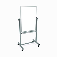 Luxor Mobile Magnetic Whiteboard, 27" x 59", White Surface, Satin Aluminum Frame (LXOL270)