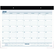 AT-A-GLANCE Desk Pad, 21.75 x 17, White Sheets, Black Binding, Clear Corners, 12-Month (Jan to Dec): 2026 (ST2400)