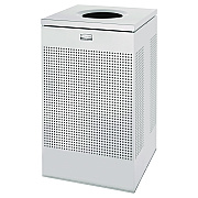 Rubbermaid Commercial Designer Line Silhouettes Waste Receptacle, 20 gal, Steel, Silver Metallic (RCPSC18EPLSM)
