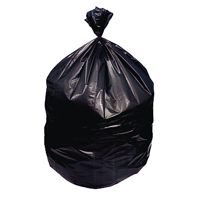 Heritage High-Density Waste Can Liners, 16 gal, 8 mic, 24" x 33", Black, 50 Bags/Roll, 20 Rolls/Carton (HERZ4833LKR01)