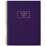 Cambridge Jewel Tone Notebook, Gold Twin-Wire, 1-Subject, Wide/Legal Rule, Purple Cover, (80) 9.5 x 7.25 Sheets (MEA49556)