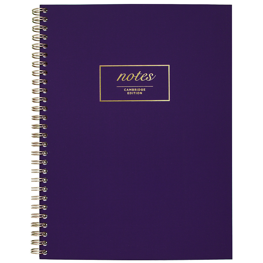 Cambridge Jewel Tone Notebook, Gold Twin-Wire, 1-Subject, Wide/Legal Rule, Purple Cover, (80) 9.5 x 7.25 Sheets (MEA49556)