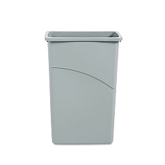Boardwalk Slim Waste Container, 23 gal, Plastic, Gray (BWK23GLSJGRA)