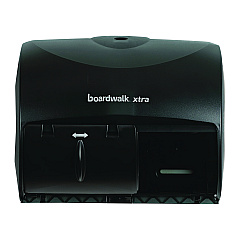 Boardwalk Xtra 2-Roll Controlled Bath Tissue Dispenser, 11.13 x 7.38 x 8.88, Translucent Black (BWK47GREEN)