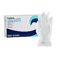 Boardwalk General Purpose Vinyl Gloves, Powder/Latex-Free, 2.6 mil, Small, Clear, 100/Box (BWK365SBX)