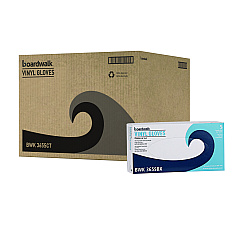 Boardwalk General Purpose Vinyl Gloves, Powder/Latex-Free, 2.6 mil, Small, Clear, 100/Box, 10 Boxes/Carton (BWK365SCT)