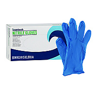 Boardwalk Disposable General-Purpose Powder-Free Nitrile Gloves, X-Large, Blue, 5 mil, 100/Box (BWK395XLBXA)