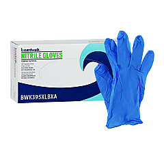 Boardwalk Disposable General-Purpose Powder-Free Nitrile Gloves, X-Large, Blue, 5 mil, 100/Box (BWK395XLBXA)