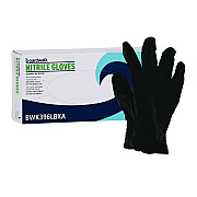 Boardwalk Disposable General-Purpose Powder-Free Nitrile Gloves, Large, Black, 4.4 mil, 100/Box (BWK396LBXA)