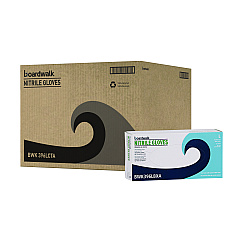 Boardwalk Disposable General-Purpose Powder-Free Nitrile Gloves, Large, Black, 4.4 mil, 100/Box, 10 Boxes/Carton (BWK396LCTA)