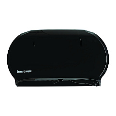 Boardwalk Jumbo Twin Toilet Tissue Dispenser, 20.25 x 6 x 12.25, Black (BWK1529)