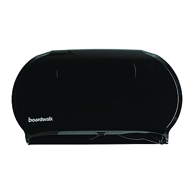 Boardwalk Jumbo Twin Toilet Tissue Dispenser, 20.25 x 6 x 12.25, Black (BWK1529)