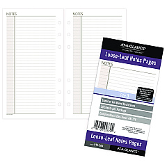 AT-A-GLANCE Lined Notes Pages for Planners/Organizers, 6.75 x 3.75, White Sheets, Undated (AAG013200)