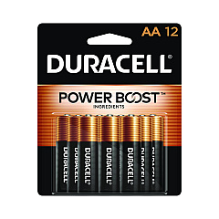 Duracell Power Boost CopperTop Alkaline AA Batteries, 12/Pack (DURMN15B12BCD)