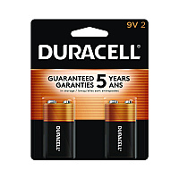 Duracell CopperTop Alkaline 9V Batteries, 2/Pack (DURMN1604B2Z)