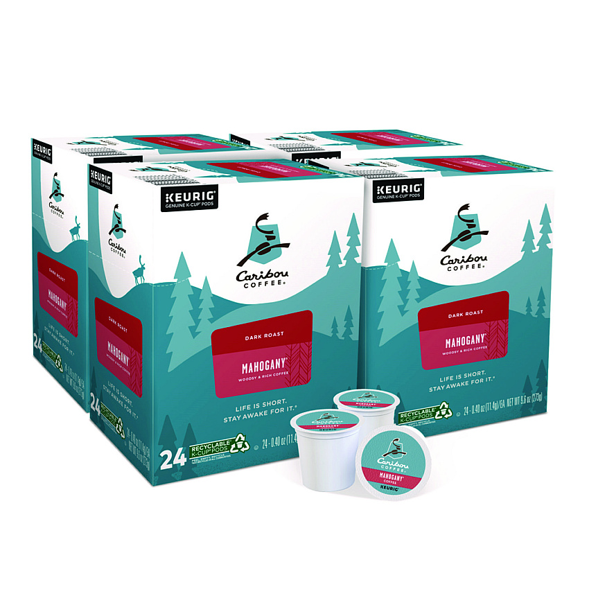 Caribou Coffee Mahogany Coffee K-Cups, 96/Carton (GMT6990CT)