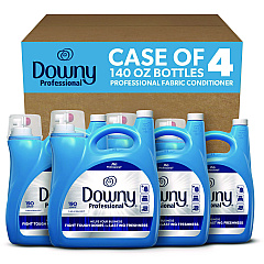 Downy Commercial Liquid Fabric Softener, Clean and Fresh Scent, 140 oz Pour Bottle, 4/Carton (PGC14121)