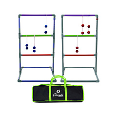 Champion Sports Pro Ladder Golf Game Set, (2) 22" x 37.5" Ladders/Six Bolas/Carry Bag (CSILGSTPRO)