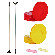 Champion Sports Economy Shuffleboard Set, 15-ft Court, Four 51" Cues, Eight Discs (CSISBA20)