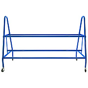 Champion Sports Heavy-Duty Deluxe Ball Cart, Metal, 132 lb Capacity, 17.5 x 59 x 35.75, Blue (CSIBRC18)