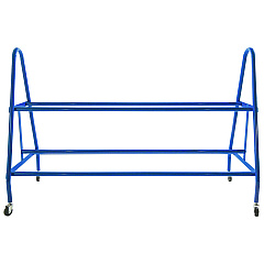 Champion Sports Heavy-Duty Deluxe Ball Cart, Metal, 132 lb Capacity, 17.5 x 59 x 35.75, Blue (CSIBRC18)