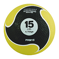 Champion Sports Rhino Elite Medicine Ball, 15 lb, Yellow (CSIPRM15)