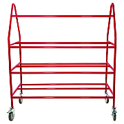 Champion Sports Deluxe Pro Ball Cart, Metal, 176 lb Capacity, 18.5 x 51 x 54, Red (CSIBRCPRO)