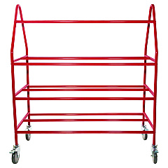 Champion Sports Deluxe Pro Ball Cart, Metal, 176 lb Capacity, 18.5 x 51 x 54, Red (CSIBRCPRO)