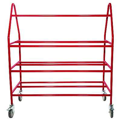 Champion Sports Deluxe Pro Ball Cart, Metal, 176 lb Capacity, 18.5 x 51 x 54, Red (CSIBRCPRO)