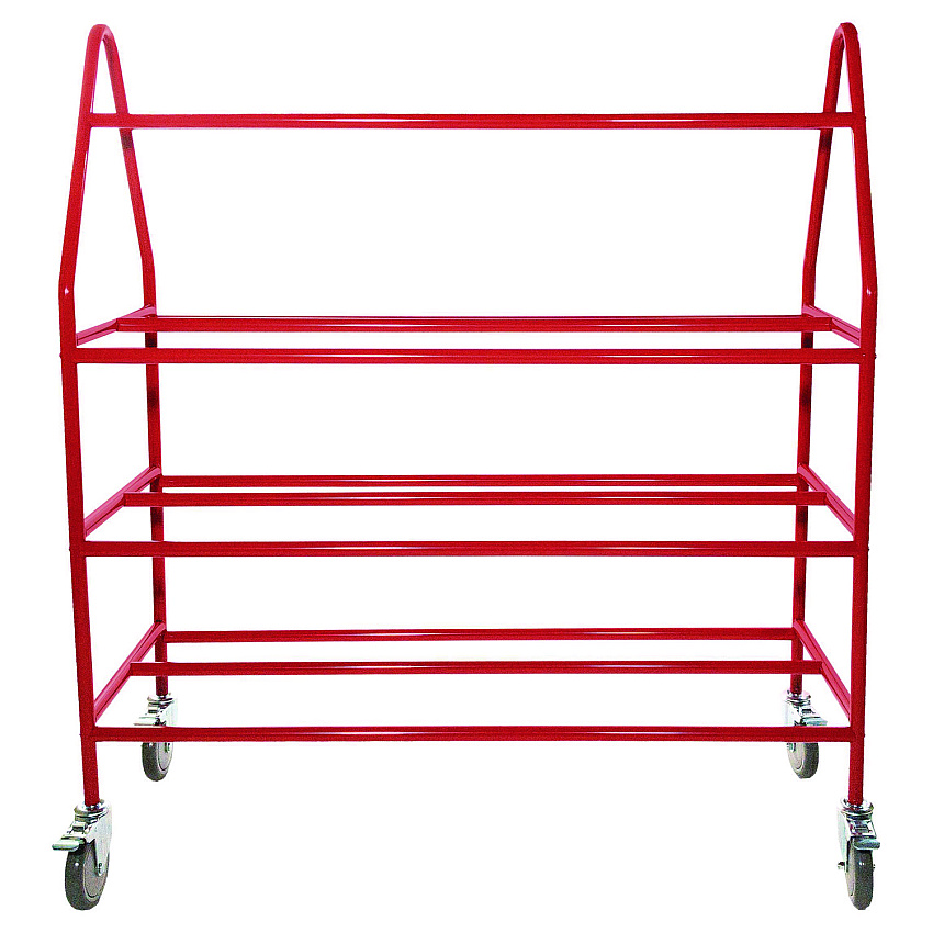 Champion Sports Deluxe Pro Ball Cart, Metal, 176 lb Capacity, 18.5 x 51 x 54, Red (CSIBRCPRO)