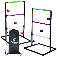 Champion Sports Ladder Ball Game Set, (2) 22" x 37.5" Ladders/(6) Bolas/Carry Bag (CSILGSTSET)
