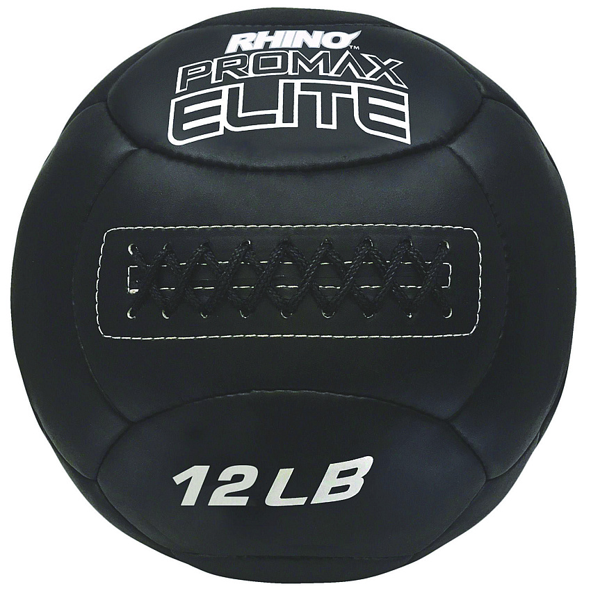 Champion Sports Rhino Promax Elite Medicine Ball, 12 lb, Black (CSIPRX12)