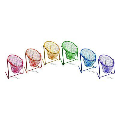 Champion Sports Multipurpose Target Net Set, 16"  x 12.5", 15" Diameter, 6 Assorted Color Nets (CSITNM18SET)