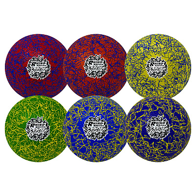 Champion Sports Rhino Skin Spider Dodgeball Set, 6.3" Diameter, Assorted Colors, 6/Set (CSIRXSPDRSET)