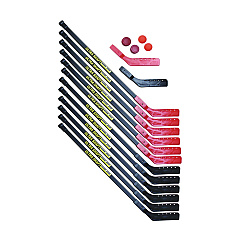 Champion Sports Ultra Shaft Hockey Set, Twelve 42" Hockey Sticks/Two Pucks/Two Balls/Two Extra Blades (CSIUS42SET)