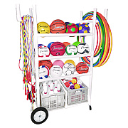 Champion Sports High Impact All-Terrain Heavy-Duty Cart, Plastic, 176 lb Capacity, 19 x 53 x 58, White (CSITWCART)