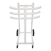 Champion Sports Hoop Storage Rack, Plastic, 176 lb Capacity, 26 x 22 x 49, White (CSIHCRACK)