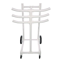 Champion Sports Hoop Storage Rack, Plastic, 176 lb Capacity, 26 x 22 x 49, White (CSIHCRACK)