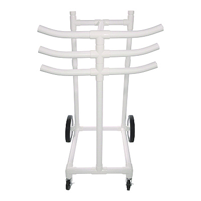 Champion Sports Hoop Storage Rack, Plastic, 176 lb Capacity, 26 x 22 x 49, White (CSIHCRACK)