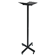 Champion Sports Portable Jump Rope Metal Rack, 23" x 23" x 65", Black (CSIJRS12M)