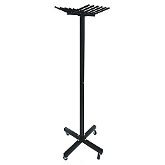 Champion Sports Portable Jump Rope Metal Rack, 23" x 23" x 65", Black (CSIJRS12M)