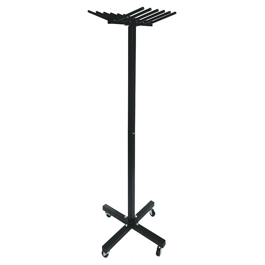 Champion Sports Portable Jump Rope Metal Rack, 23" x 23" x 65", Black (CSIJRS12M)