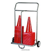 Champion Sports Combination Equipment Cart, Metal, 132 lb Capacity, 16 x 32 x 48, Silver (CSICSCART)