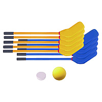 Champion Sports Rhino Soft Hockey Set, 30" Long, (10) Sticks/7" Ball/4" Puck (CSIHS10SET)