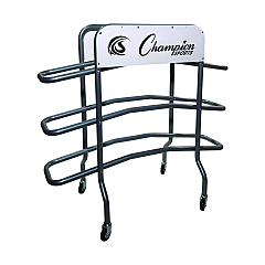 Champion Sports 3-Tier Pro Basketball Rack, Metal, 220 lb Capacity, 8 x 60 x 48, Silver (CSICBR15)