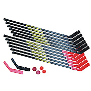Champion Sports Ultra Shaft Hockey Set, Twelve 52" Hocket Sticks/Two Balls/Two Pucks/Two Extra Blades (CSIUS52SET)