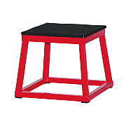 Champion Sports Plyo Box, 15" x 15", Plywood/Rubber/Steel, Red/Black (CSIPXB12)